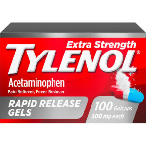 Tylenol Geles de liberación rápida de acetaminofeno extra fuerte, analgésico extra fuerte y reductor de fiebre