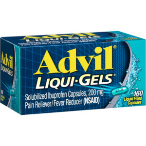 Advil Liqui-Gels Analgésico y reductor de fiebre, medicamento para el dolor para adultos con ibuprofeno 200
