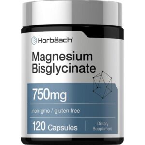 Horbäach Bisglicinato de magnesio | 120 cápsulas | 750 mg