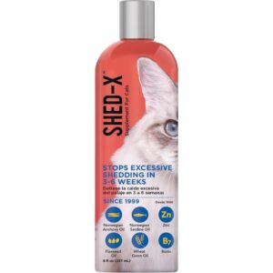Shed-X Suplemento líquido para gatos para soporte de piel, pelaje